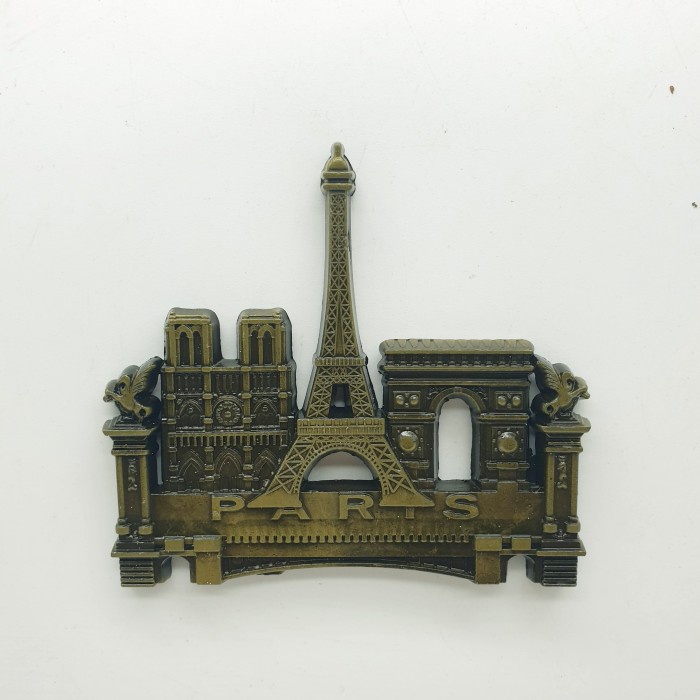 3D LOGAM Souvenir Negara magnet Kulkas Tempelan Paris City attraction