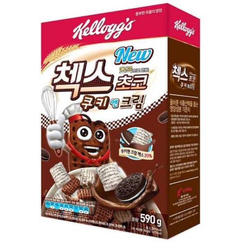 

KELLOG'S CHOCO CHEKS COOKIE AND CREAM 590GR