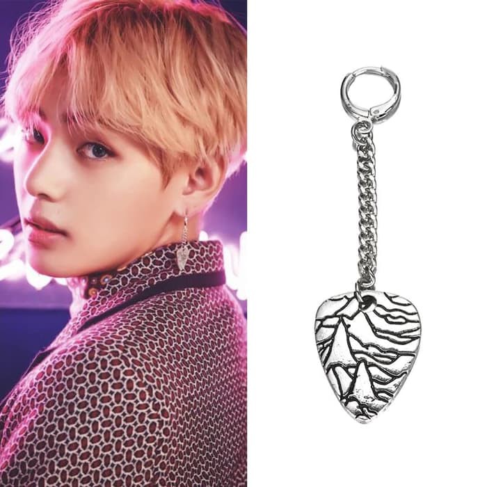 AB-10 BTS taehyung v anting earring earrings bangtan rantai rumbai