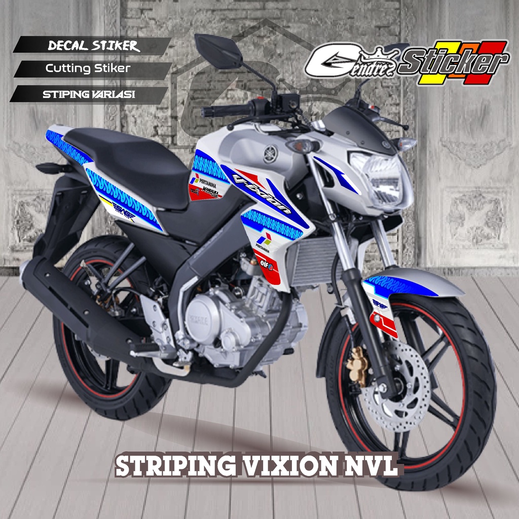 Striping sticker lis motor decal variasi yamaha new vixion mandalika lighting NVL 2013-2015