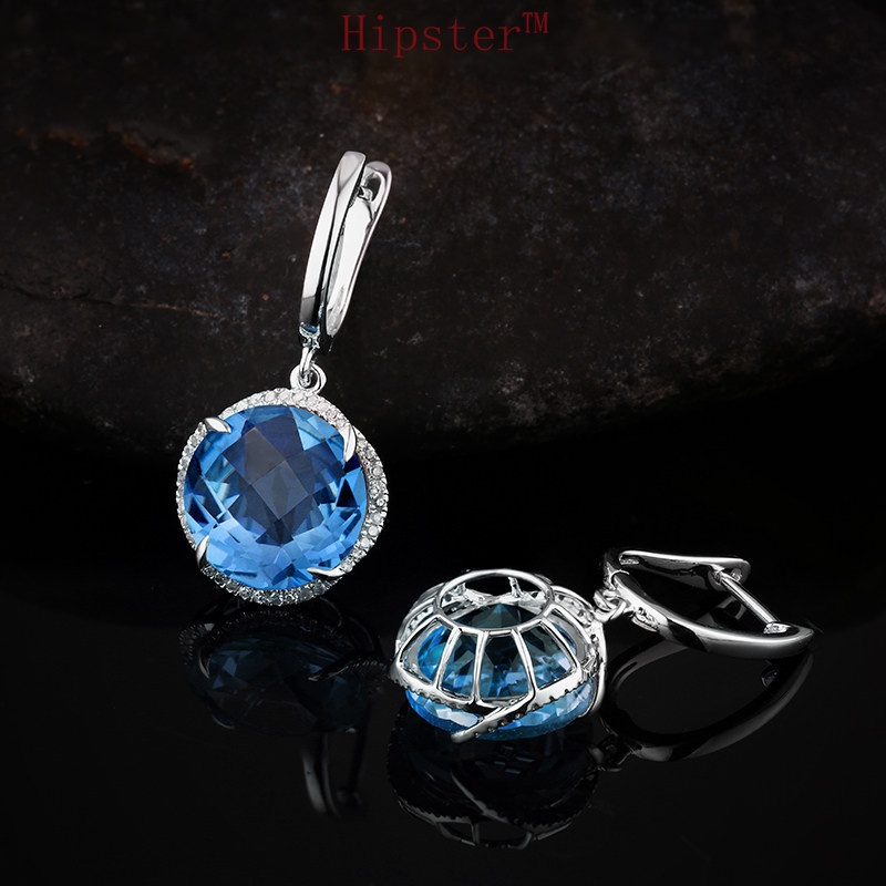 Fashion Inlaid Natural Fashion Amethyst Color Gem Set Three-Piece Set