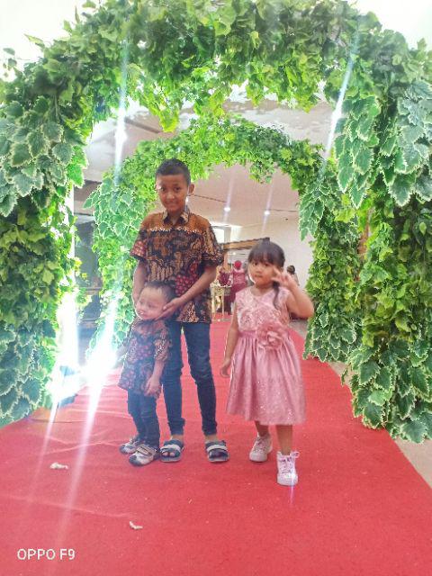 Couple Batik Ayah Ibu Anak Kids Fashion Usia 1-10 Tahun