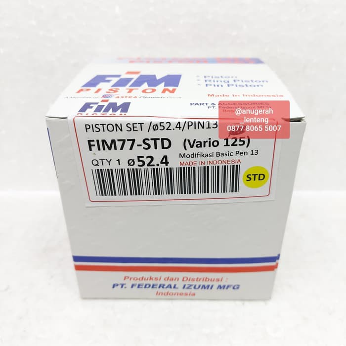 Piston Kit FIM 77 OS Std 0 Honda Vario 125