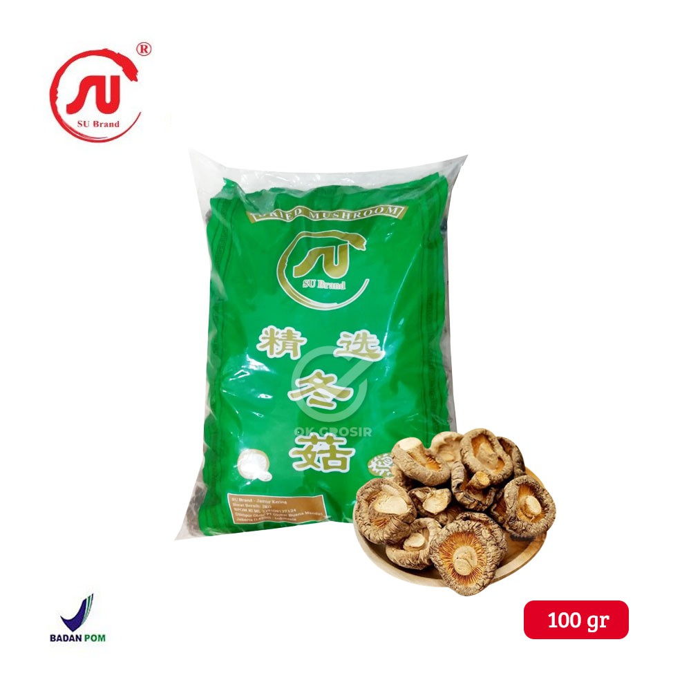 

Su Brand Jamur Shitake Kering / Shitake Mushroom (100 gr)
