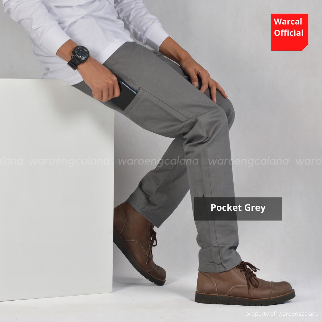 In One Chino Panjang Pocket Grey