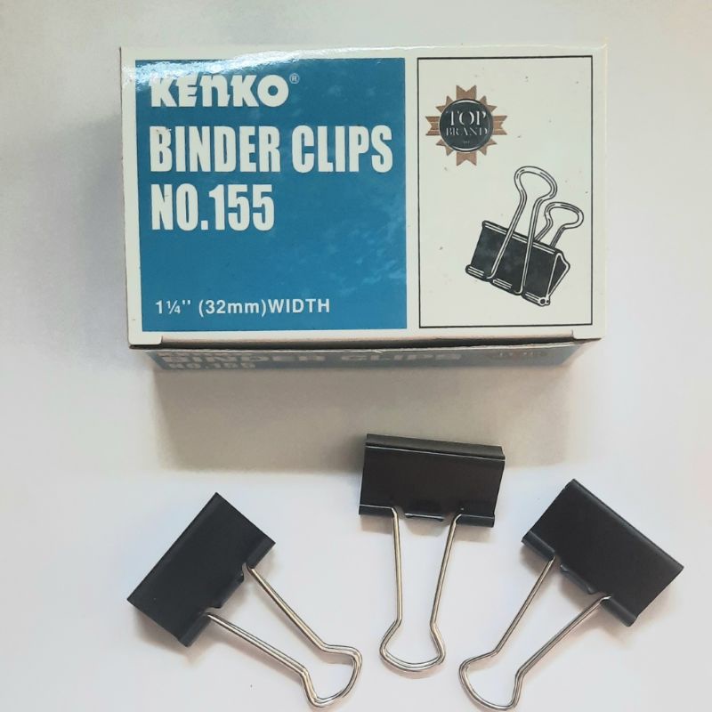 Jual Binder Clip Kenko No155 Jepitan Kertas 1 Box Isi 12 Shopee