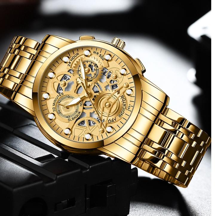 HOT ITEM 9239 Jam Tangan Pria Kronograf Luxury Sport VA VA VOOM Quartz Business Waterproof Casual Wa