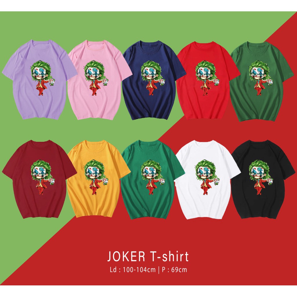 JOKER CARTOON TERMURAH BAJU KAOS KATUN WANITA/ PRIA UNISEX LENGAN PENDEK / TUMBLR TEE