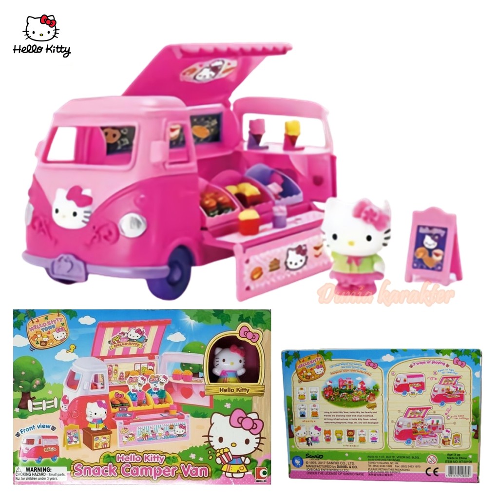 Mainan Anak Hello Kitty Snack Camper Van | Ice Cream Scooter | Bubble Gun | Bake Shop original