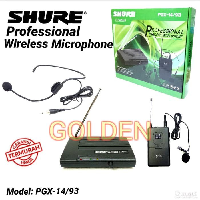Mic Wireless Shure PGX 14 - 93 Headset - Jepit