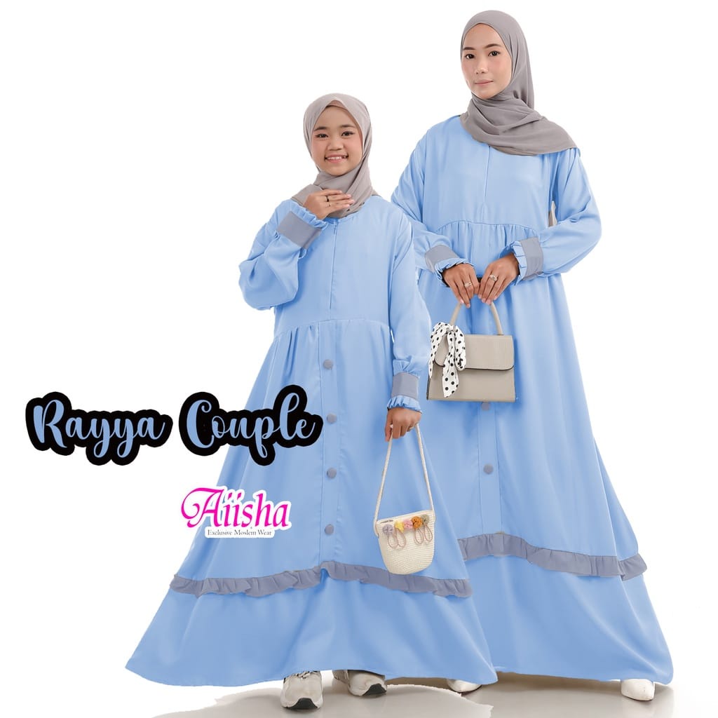 Gamis Ibu Anak / Gamis Remaja / Gamis Sarimbit / Baju Couple Ibu Dan Anak / Bahan Shakila Torin Coup