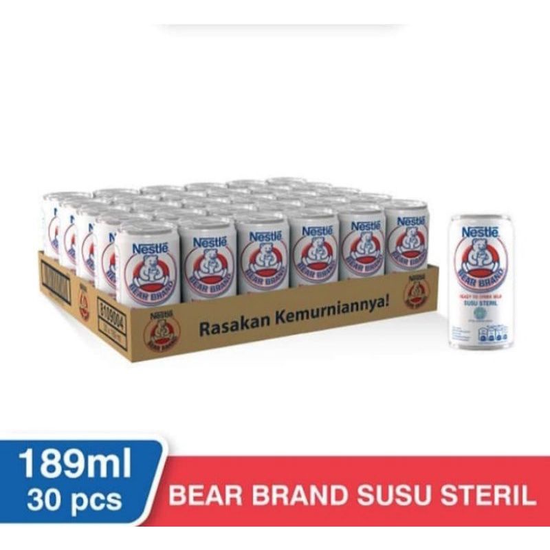 Bear Brand Susu Steril 189ml (1karton isi 30kaleng) Susu Beruang