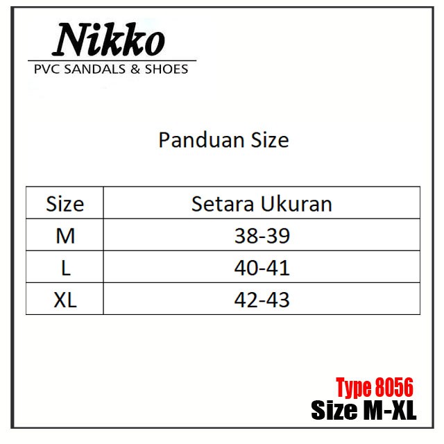 Nikko 8056 M-XL 38-43 Coklat / Sandal Selop Bapak Karet Santai Sehari-hari