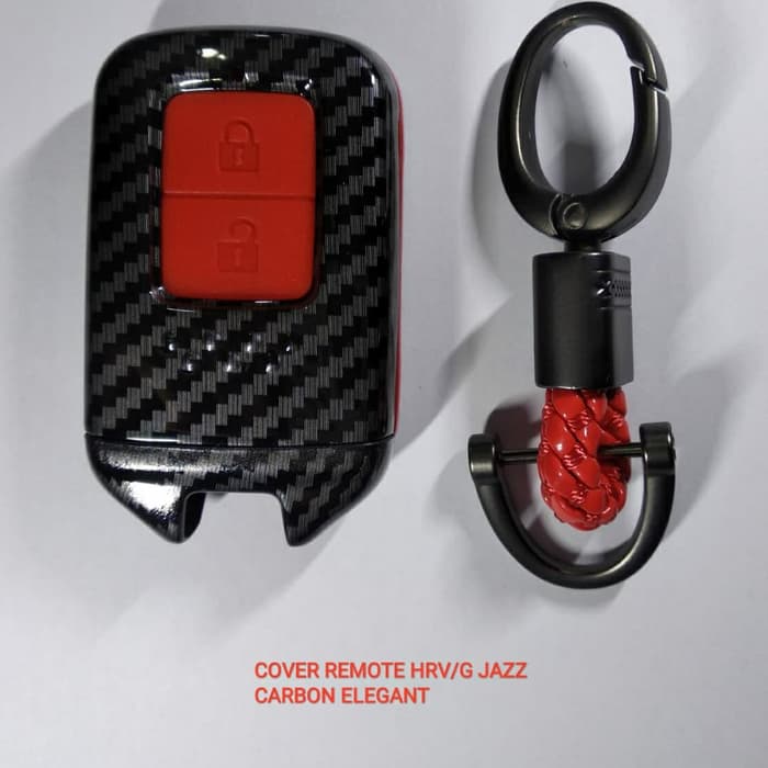 casing kasing kunci remote carbon mobil honda hrv HR-V / all new jazz / BRV BR-V 2022 silikon merah