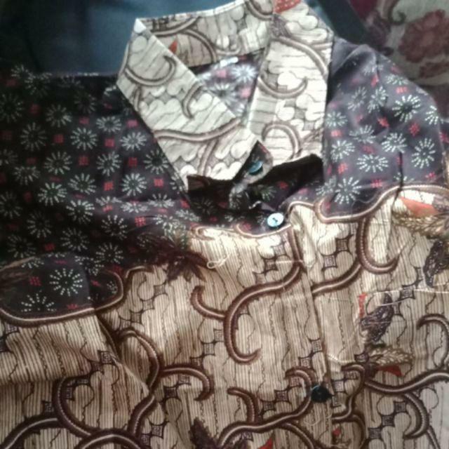 Bswart Batik Hrb026 Kenongo Hem Pendek Padi Pekalongan M L Xl Batik Pria Murah Modern Grosir