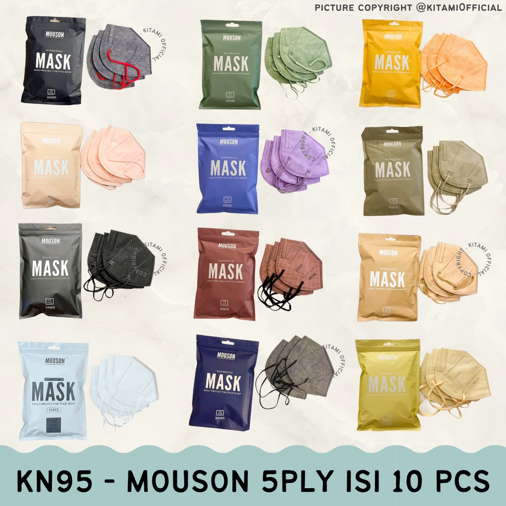 MASKER KN95 MOUSON ISI 10 5PLY MURAH BAGUS