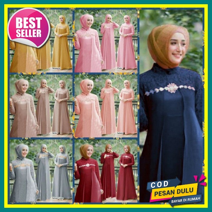 Kem_Store [ Realpict ] - Ainun Set Wanita Terbaru 2021 / Baju Wanita Kekinian Terlaris / Busui Frien