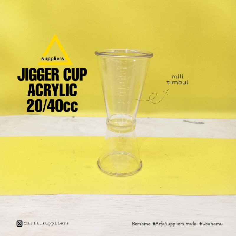 Jigger cup acrylic 20/40mili