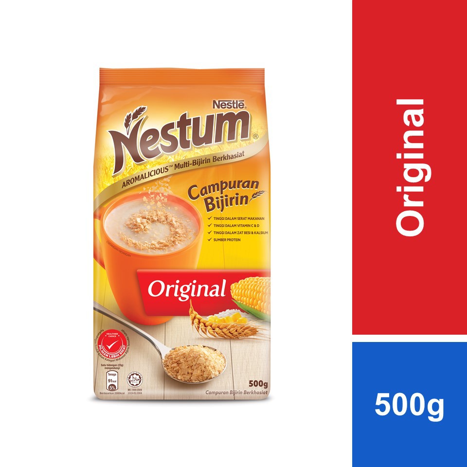 

Nestle Nestum Original 500gr Malaysia Campuran Bijirin Minuman Cereal Drink Cereal Original