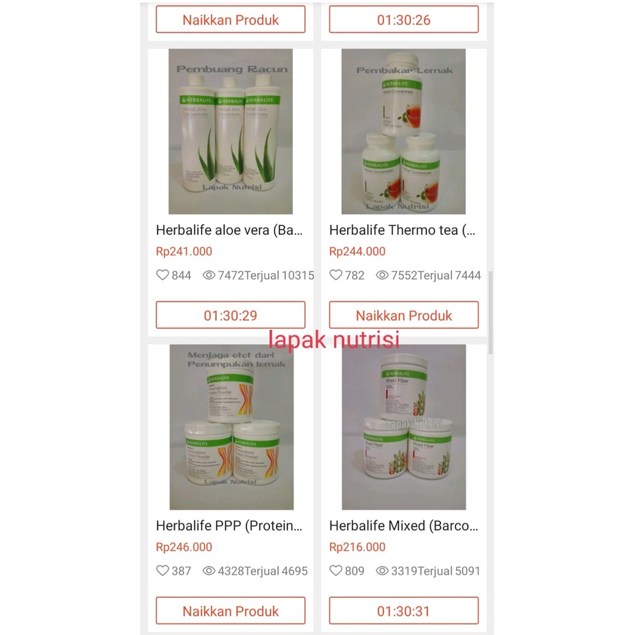 Herbalife MIXED (Pemblokir Lemak) Barcode UTUH