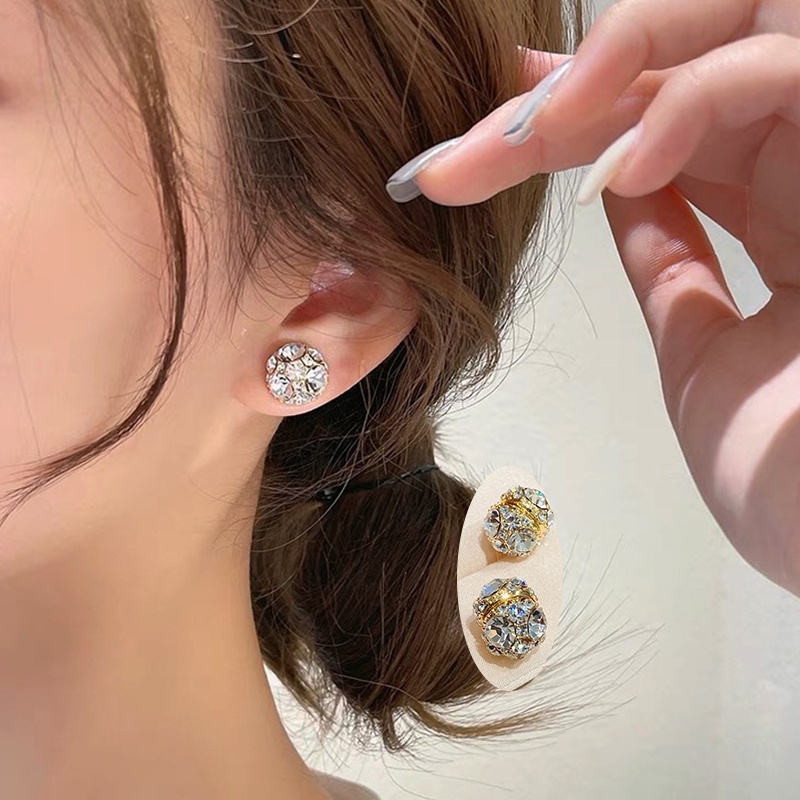 Anting Stud Magnetik Tanpa Tindik Model Simple Untuk Wanita