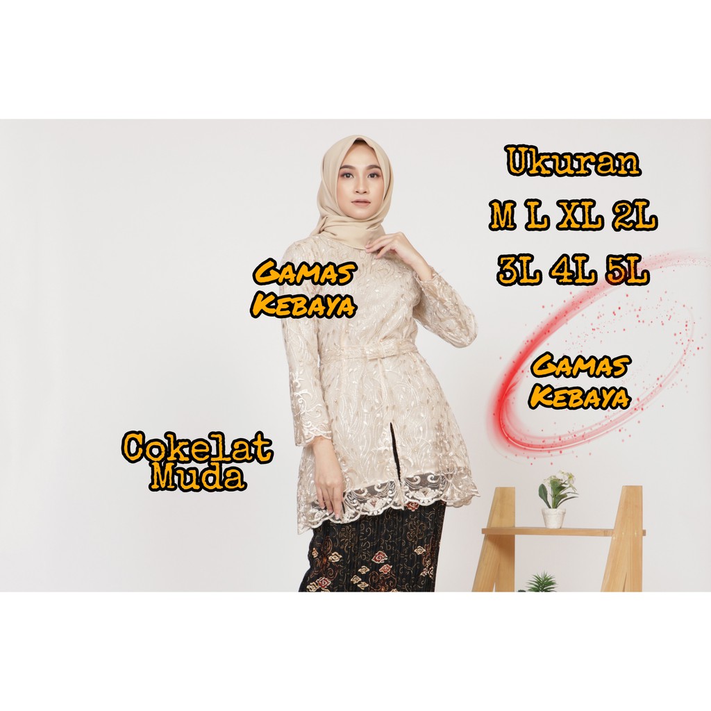 ATASAN KEBAYA CANTIKA TILE MUTIARA/KEBAYA MODERN/KEBAYA WISUDA/KEBAYA BRUKAT/KEBAYA JUMBO/BROKAT/COD