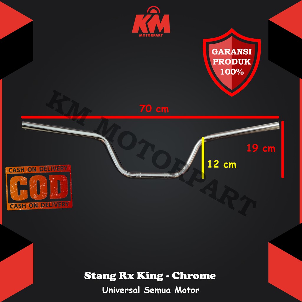 Stang Rx King Stir Setang Variasi RxKing Panjang 70 cm Tinggi 19 cm Untuk Beat Vixion Ninja NMax PCX