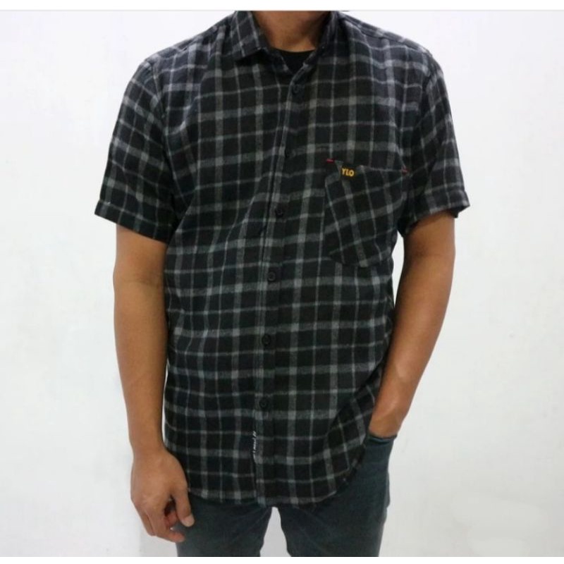 KEMEJA FLANEL LENGAN PENDEK | KEMEJA PREMIUM | FLANEL