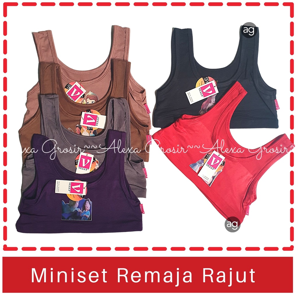 Miniset Velly Pakaian Dalam Remaja Perempuan Free Size SD SMP Lucu - ALEXAGROSIR