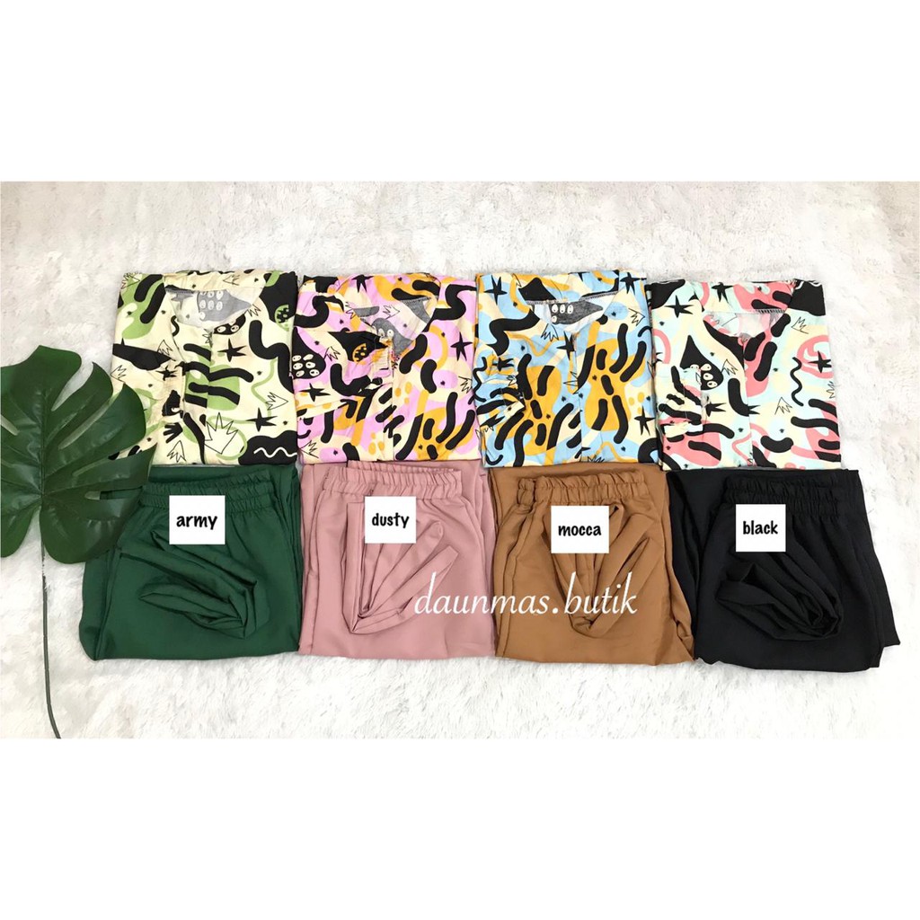 1KG MUAT 3SET | FREYA FLOWERY DAILY SET SIMPEL FASHION HIJAB WANITA MUSLIMAH HITS SELEBGRAM