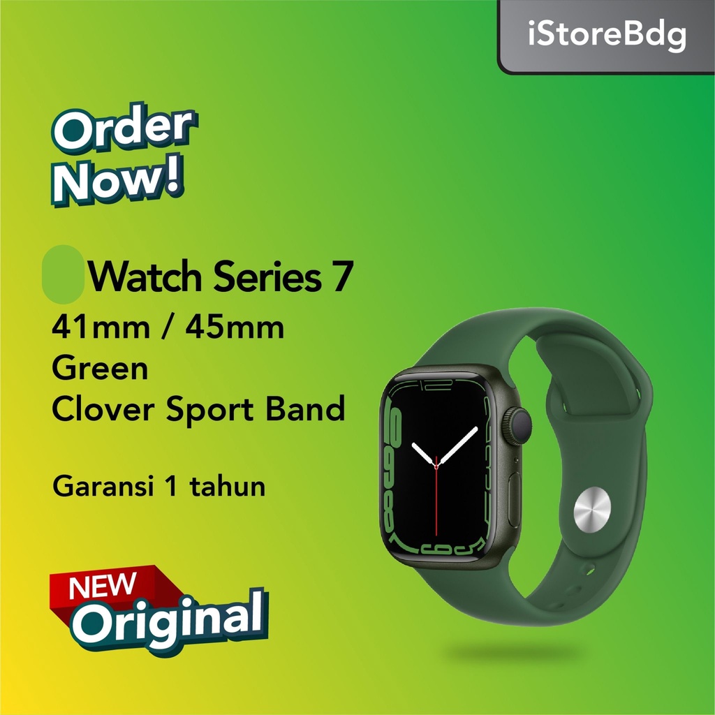 Watch Series 7 41mm 45mm Green with Clover Sport Band