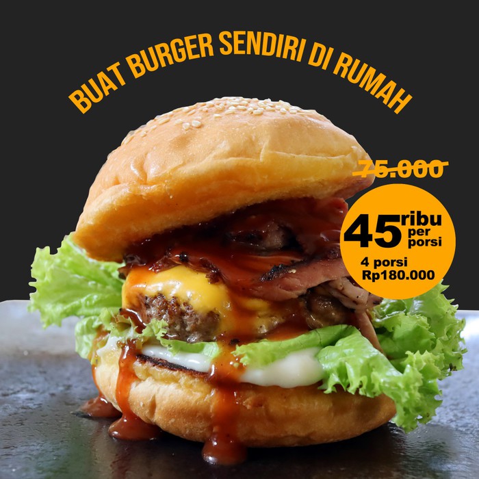 

Family Pack - Pasmas Smoked Brisket Cheese Burger (4 Porsi)