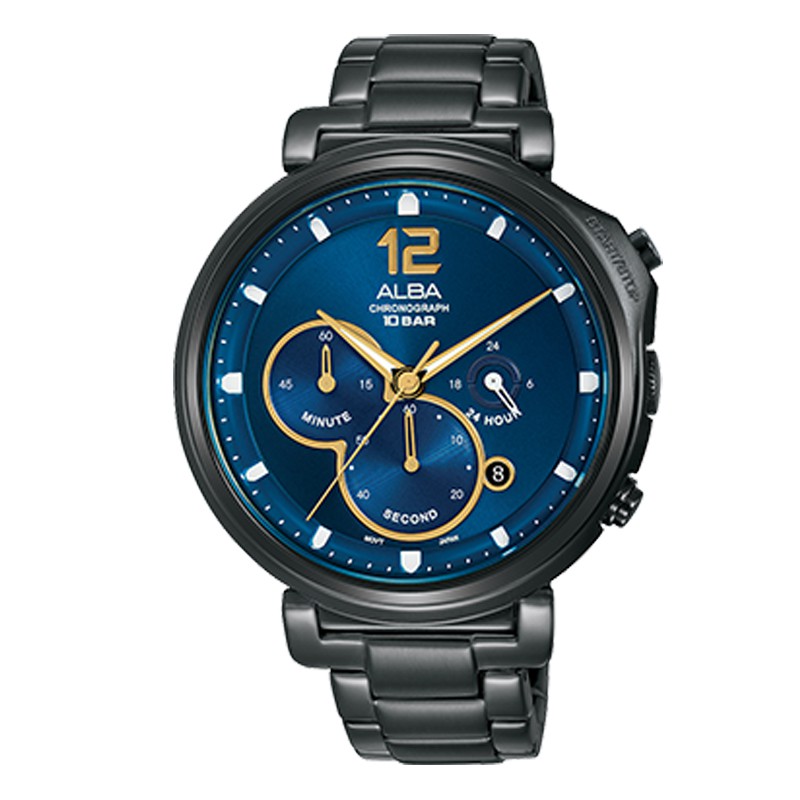 JAM TANGAN Alba AT3E21X1 Jam Tangan Pria - Hitam - Biru