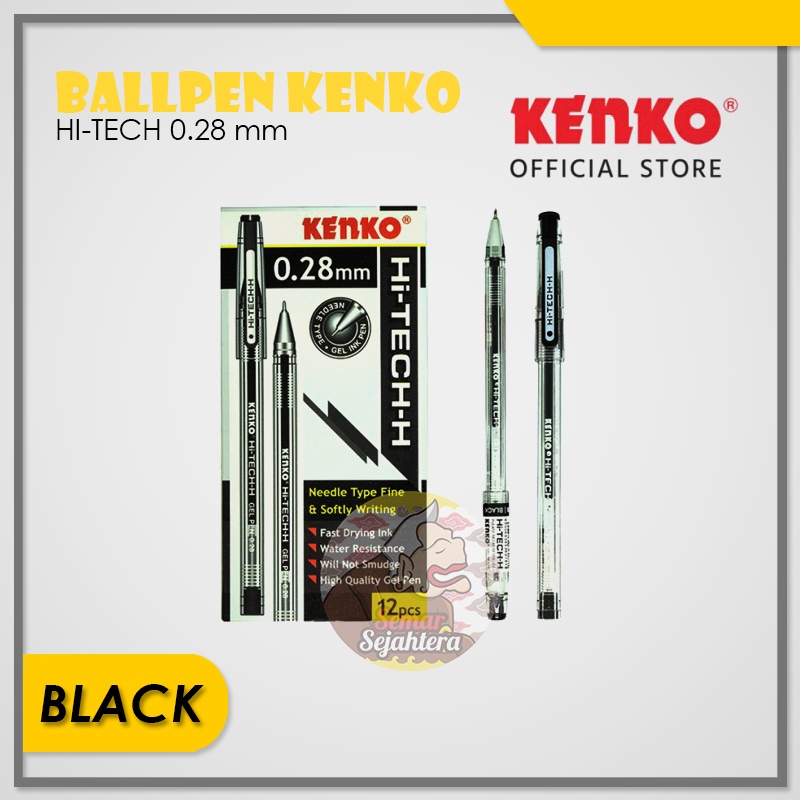 

[PCS] PULPEN HI-TECH KENKO 0.28 MM HITAM / BIRU*