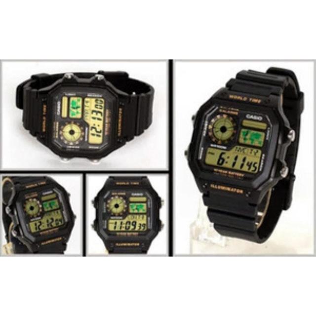 Jam Tangan CASIO AE-1200WH-1BVDF Digital Original Garansi Resmi 1 Tahun (AE 1200WH 1B) (AE 1200 WH)