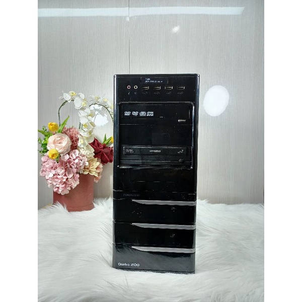 Pc Rakitan Power Logic Quatro 200 Core 2 Duo 4300 Ram 4 DDR3 HDD 160gb VGA GT520 1Gb