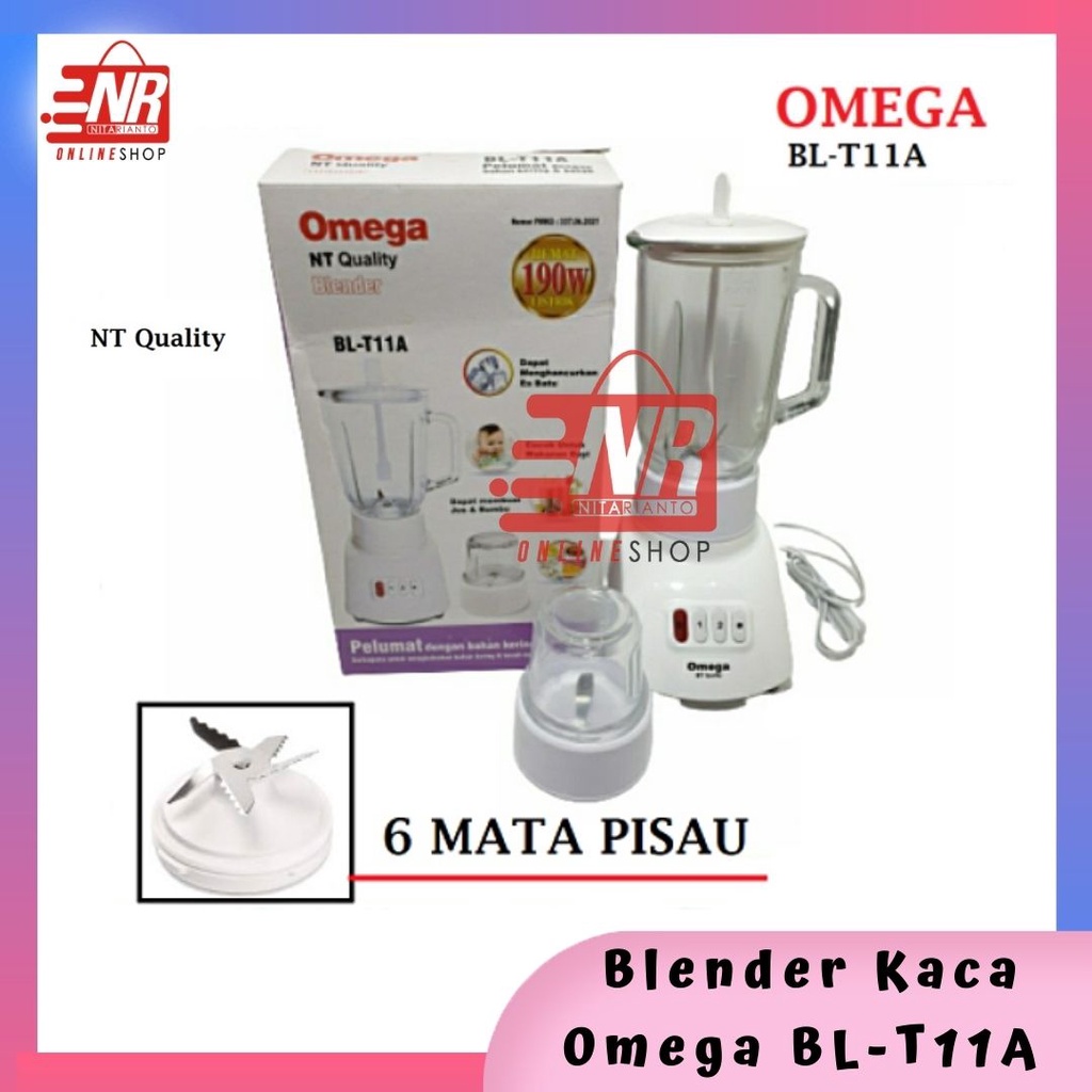 Blender OMEGA 2 in 1 BL-T11A  / Blender Juice 6 Mata Pisau / Blender Serbaguna