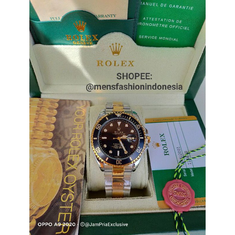 JAM ROLEX COWOK QUARTZ BATERAI COD BAYAR DITEMPAT