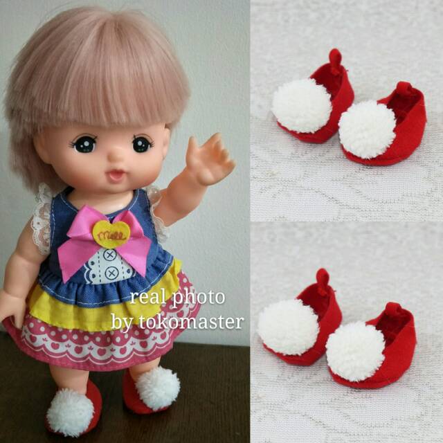 Sepatu boneka mellchan mainan baju boneka mell shoe