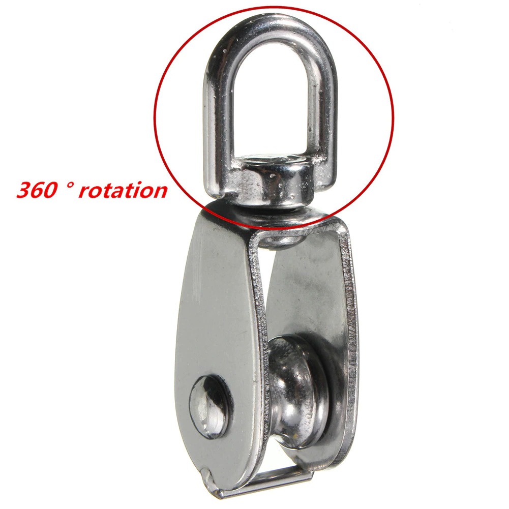 Katrol Kerekan Mini Serbaguna 360 Swivel Pulley Wheel 304 Stainless 15