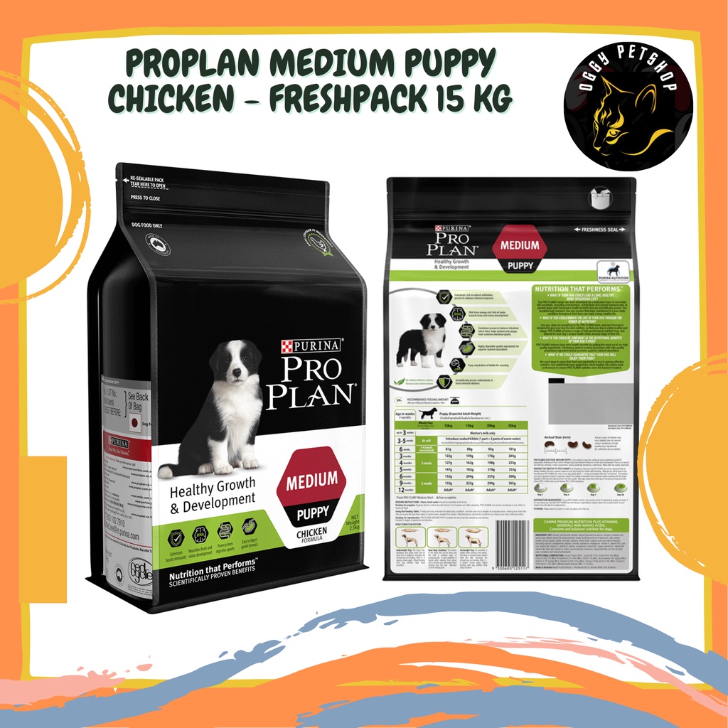 PRO PLAN PUPPY Medium Chicken Freshpack 15kg | PROPLAN DOG 15Kg