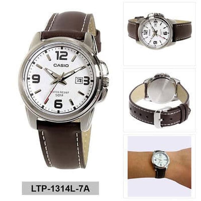 Casio Original MTP-1314L dan LTP-1314L  (simple and glamorous) Jam Tangan Kulit