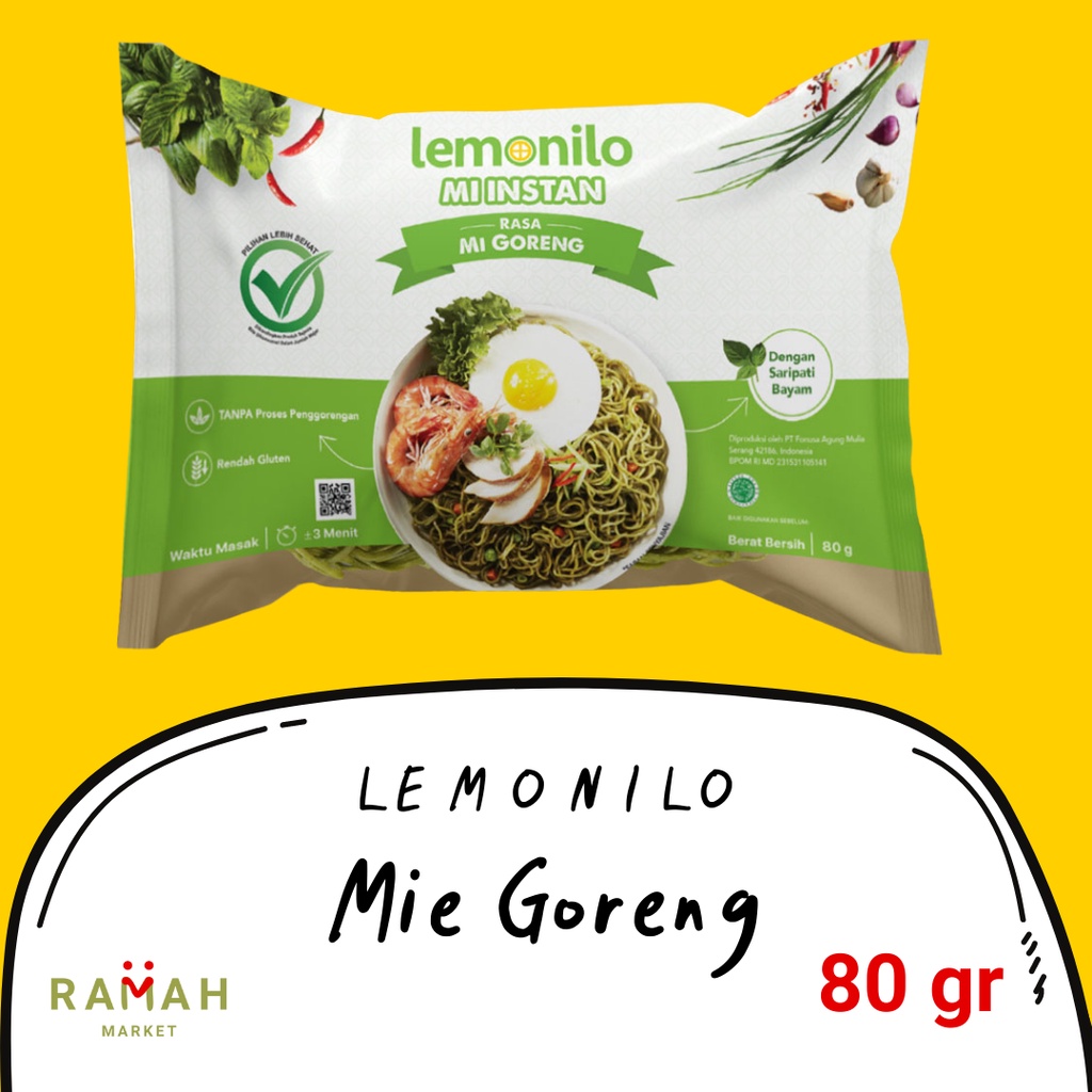 

Lemonilo Mie Instan Rasa Mie Goreng 80gr