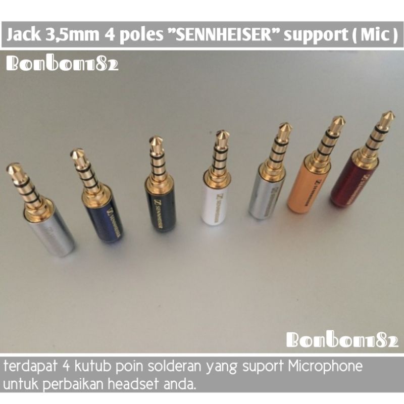 jack 3.5mm 4 pole"Sennheiser"(mic version)