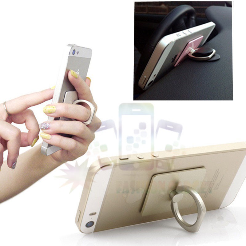 Ringstent Fiber Polos Phone Holder Ring Stand RINGSTAND BESI POLOS CHROME UNIVERSAL