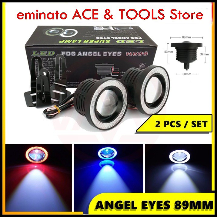 LAMPU LED FOGLAMP ANGEL EYES MOBIL LAMPU MOBIL LAMPU FOGLAMP MOBIL  LAMPU FOG LIGHT LED ANGEL EYES P