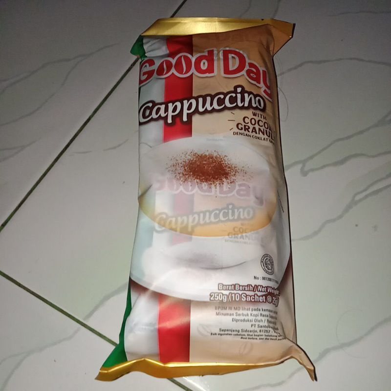 

good day cappuccino kemasan isi 10sachet @25g