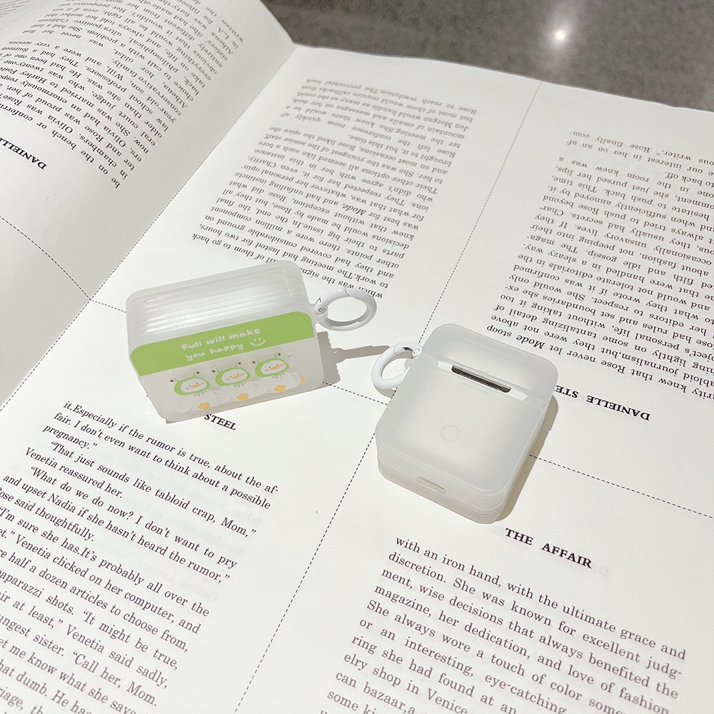 Casing Silikon Motif Kartun Bebek / Katak / Topi Untuk Simpan Earphone Wireless Bluetooth Apple Airpods 1 / 2 / 3pro / 3