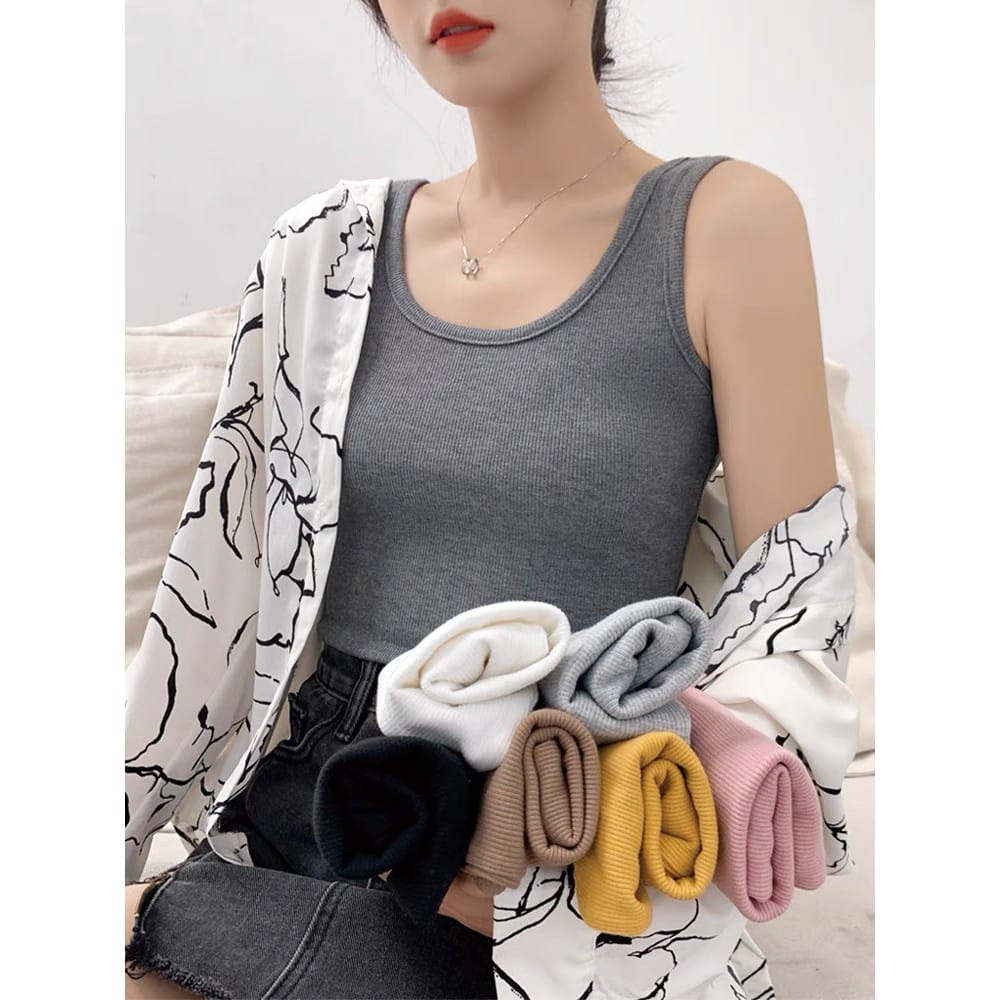 BEFAST - ZEC OOTD Wanita Tanktop CALISTA / Agnes Ribbed Tanktop / Tanktop Wanita Santai