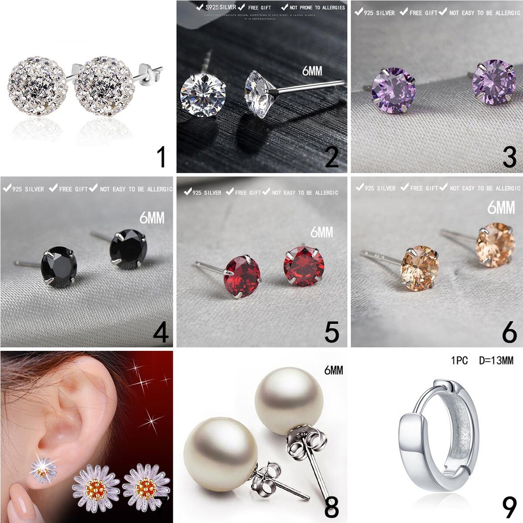 925 anting-anting perak murni, Busana sederhana, Anting-Anting wanita, Perhiasan Fashion Korea, Aksesoris telinga ED001